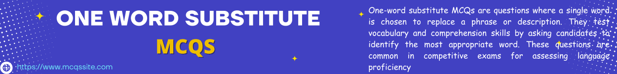 One Word Substitute