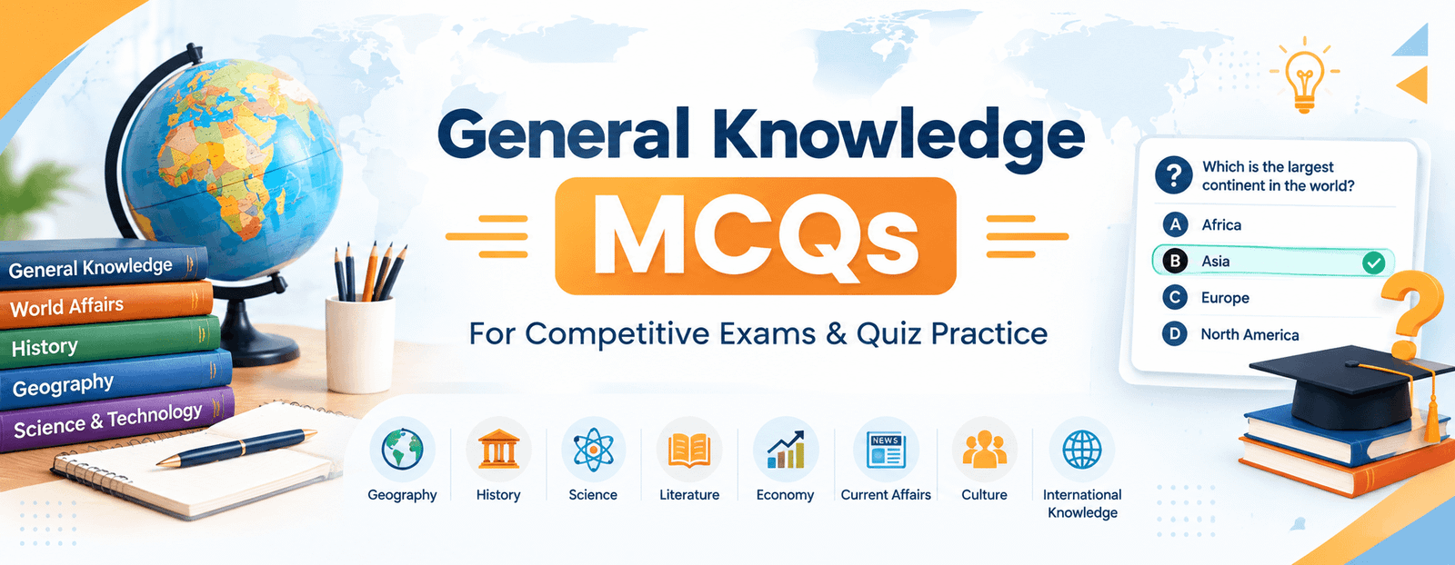 General Knowledge MCQs for competitive exams and quiz practice